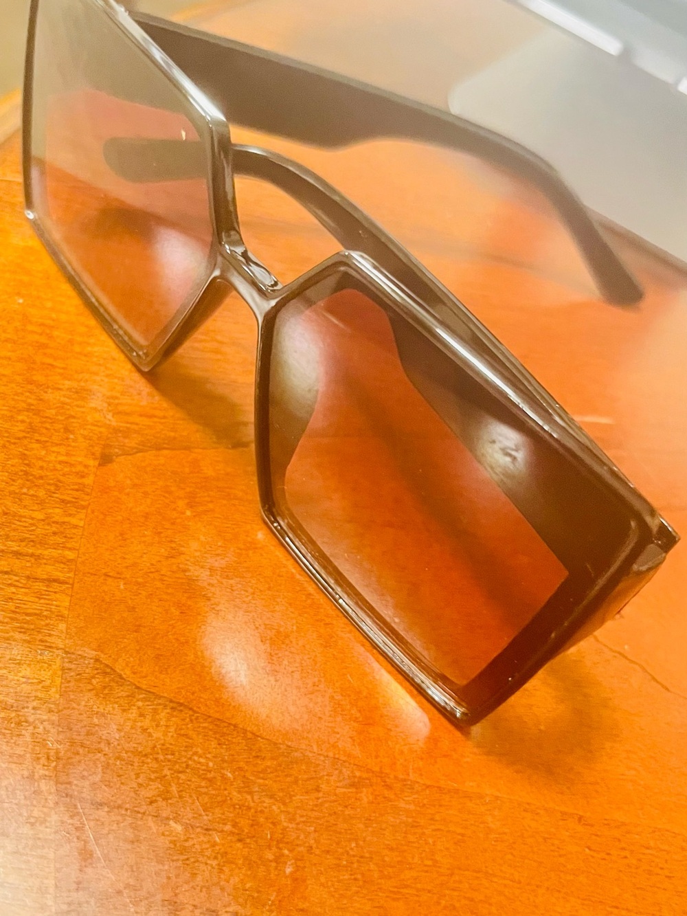 Oversized Square Black Sunglasses